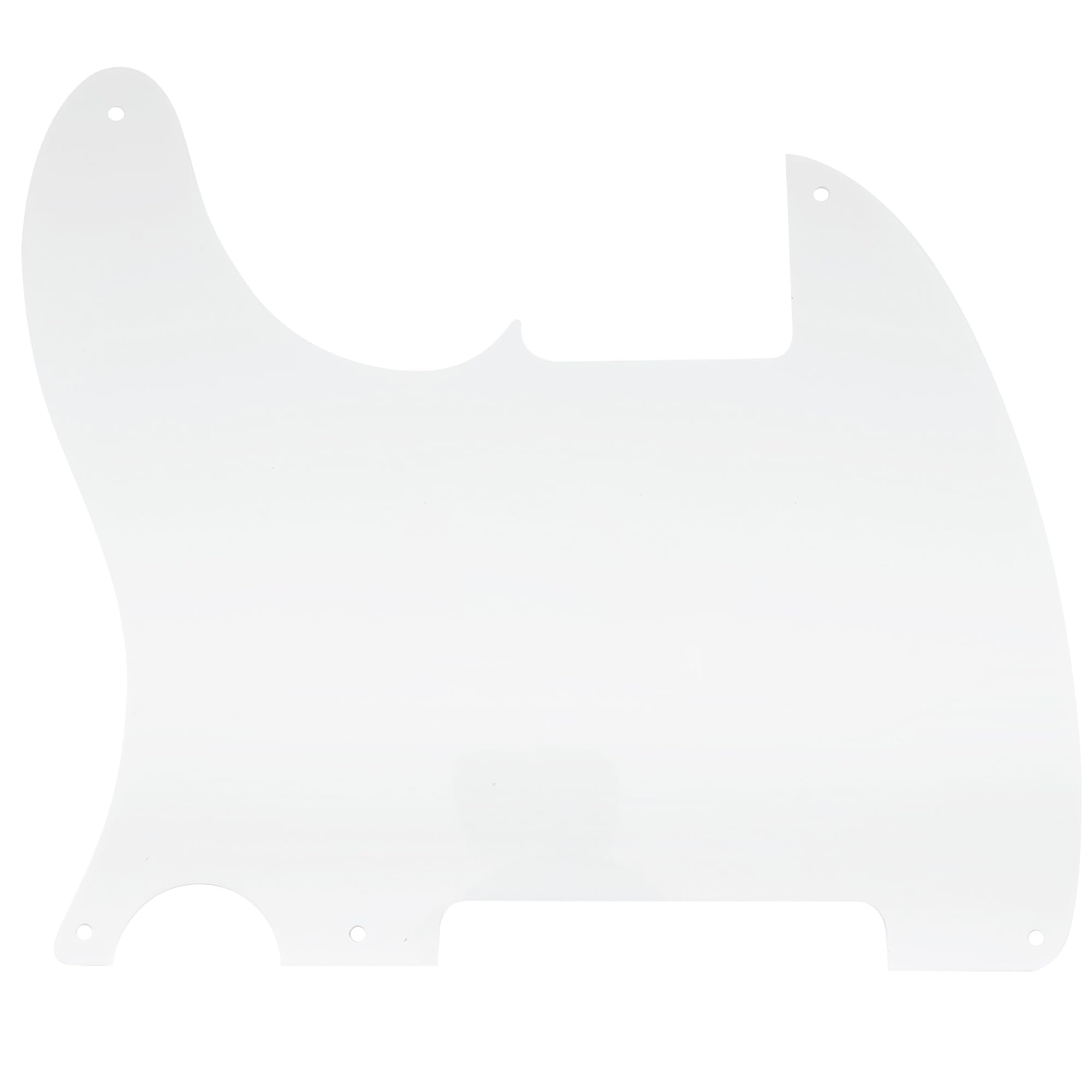 Musiclily 5 Hole Esquire Pickguard Tele Pick Guard Blank Custom for Fender USA/Mexican Telecaster Modern Style,1ply White